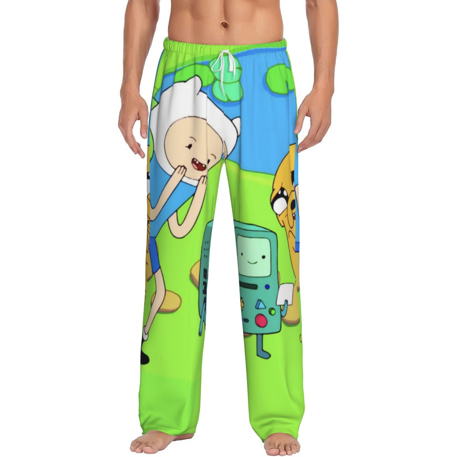 Cartoon Adventure Time Men's Pajama Pants With Pockets Fashion Cozy ...