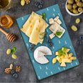 thumbnail image 1 of Cartoon Airplane Cutting Board, Fun Play Theme Paper Airplane Routes as Heart Shapes and Stars, Decorative Tempered Glass Cutting and Serving Board, Small Size, Blue and White, by Ambesonne, 1 of 5
