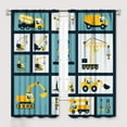 thumbnail image 1 of Cartoon Airplane Kids Curtains, Boys Construction Window Treatments for Bedroom Nursery, Cartoon Transportation Helicopter Drapes 2 Panel Sets,55x63 Inch, 1 of 6