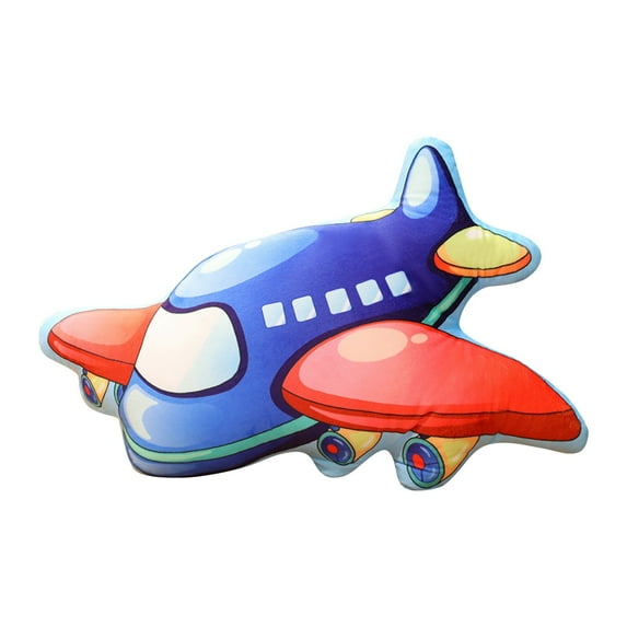 Cartoon Airplane Plush Pillow, Creative Transportation - Themed Cushion With Colorful Design, For Kids' Bedroom, Living Room Sofa, Travel, Car Seat, Office Chair
