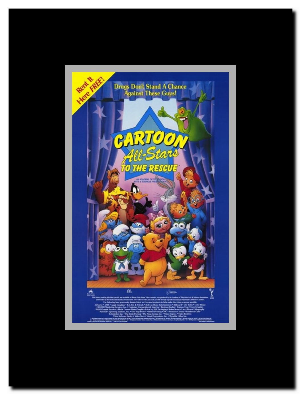 Cartoon All-Stars to the Rescue Framed Movie Poster
