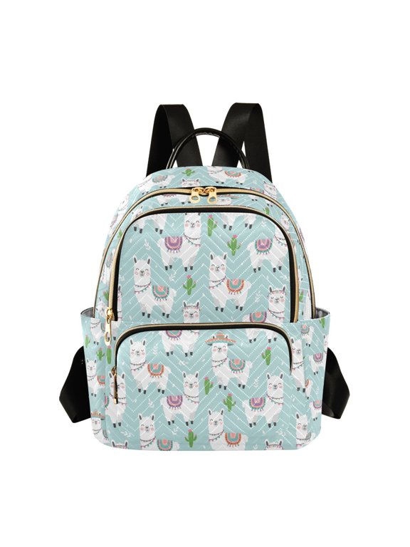 Cartoon Alpacas Fashion Backpack for Women Lightweight College Travel Casual Daypack