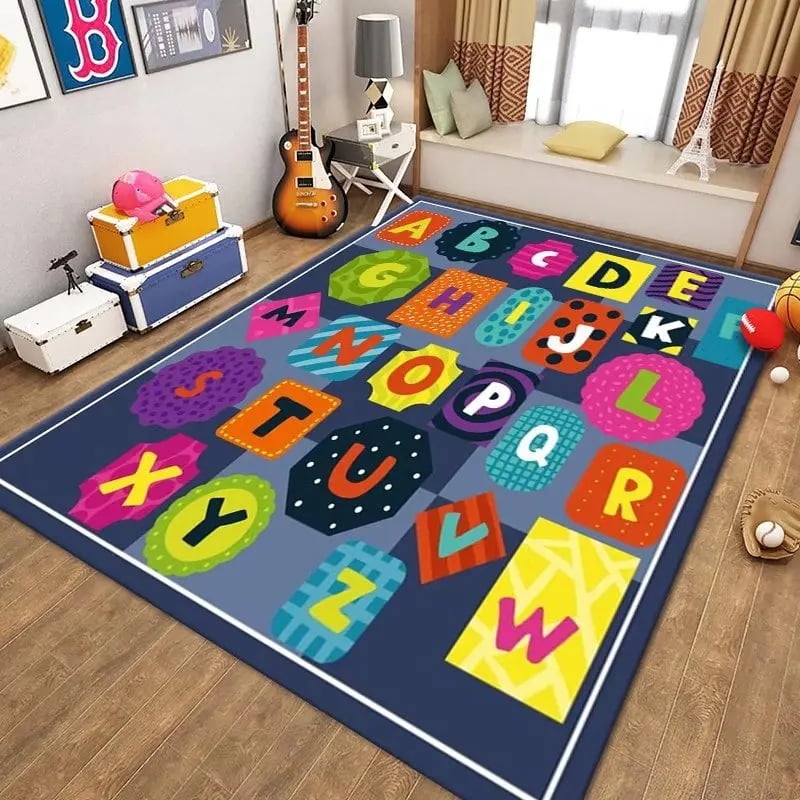 Cartoon Alphabet Carpet Carpets for Living Room Bedroom Washable Floor Cartoon Alphabet Carpet Carpets for Living Room Bedroom Washable Floor