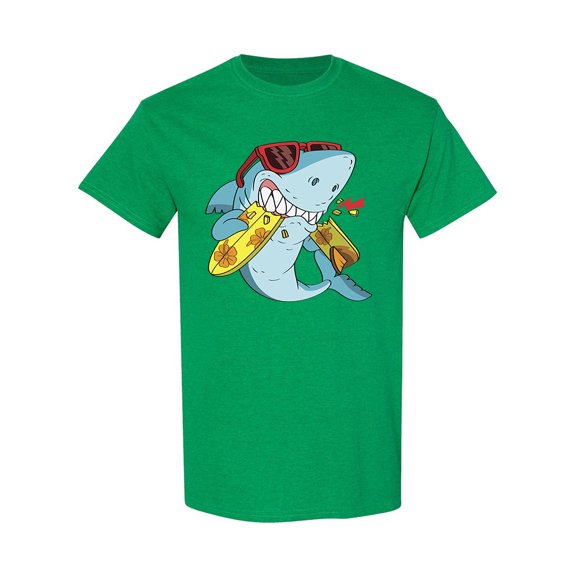 Cartoon Angry Shark Tee Men's -Image by Shutterstock