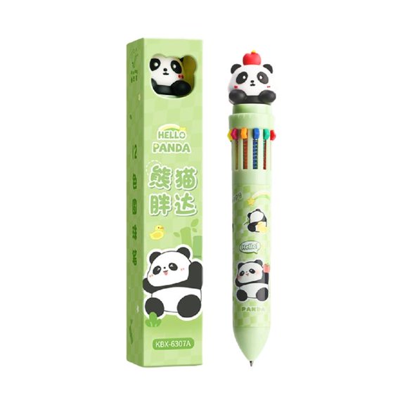 Cartoon Animal Ballpoint Pen 0.5mm Multicoloured Pen 10/12 Colors Retractable Ballpoint Pen Writing Tool