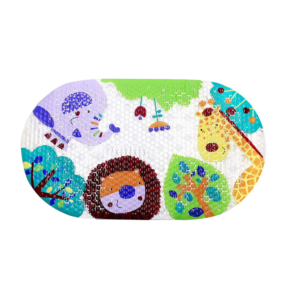 Cartoon Animal Bath Mat Baby Kids PVC Non Mat Skid Proof Anti Bacterial