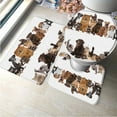 thumbnail image 1 of Cartoon Animal Camping Bath Mat 3pcs Set Bathroom Rugs Anti Slip Absorbent Shower Carpet Toilet Lid Cover Floor Doormat Carpet, 1 of 5