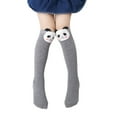 thumbnail image 1 of Cartoon Animal Cat Bear Fox over Calf Knee High Socks, 5 Colors, One Size, 1 of 5