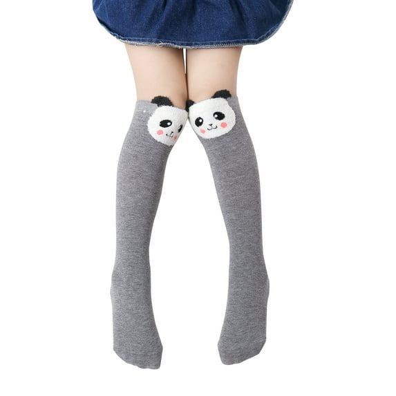 Cartoon Animal Cat Bear Fox over Calf Knee High Socks, 5 Colors, One Size