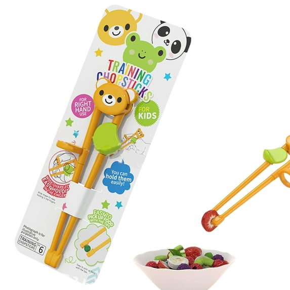 Cartoon Animal Chopsticks Practice Helper,Children Practice Chopsticks Reusable Eating Training Tools,Cute Tableware Learn Tools Kitchen Utensils and Gadgets(Bear)