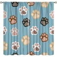 thumbnail image 1 of Cartoon Animal Dog Blackout Curtains, Blue Background Cute Dog Print Curtains Suitable for Children''s Bedroom Living Room Window Decorations 42x54 Inches, 1 of 6