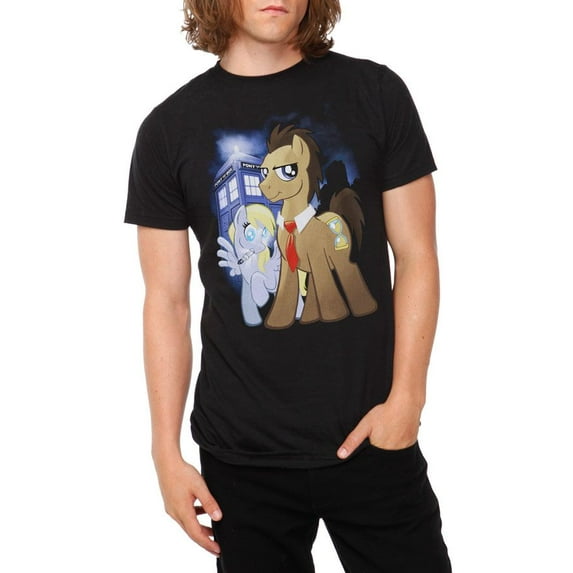 Cartoon Animal Duo Graphic Tee with Stylized Characters and Blue ...