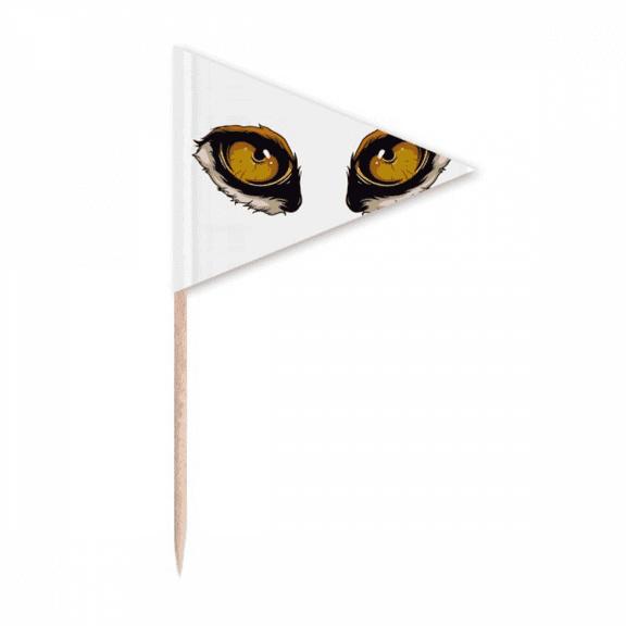 Cartoon Animal Fox Eye Decoration Toothpick Triangle Cupcake Toppers Flag