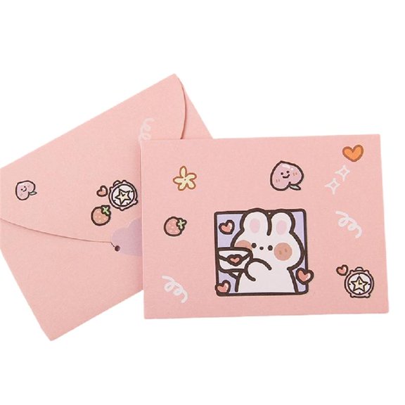 Cartoon Animal Greeting Cards Birthday Card Envelope Letter Paper Postcard Festival Card