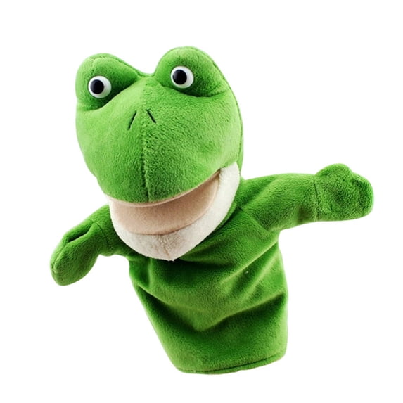 Cartoon Animal Hand Puppet Plush Toy with Movable Mouth for Interactive Play Washable Fabric Soft Material Storytelling Accessory for Adults and Individuals Age 2 and Up