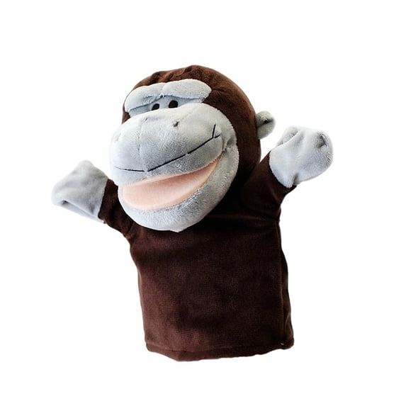 Cartoon Animal Hand Puppet Plush Toy with Movable Mouth for Interactive Play Washable Fabric Soft Material Storytelling Accessory for Adults and Individuals Age 2 and Up