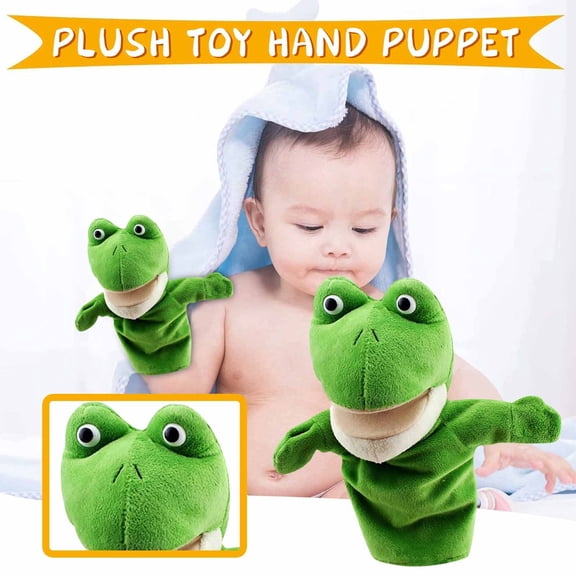 Cartoon Animal Hand Puppet, Soft Plush Stuffed Storytelling Toy, Interactive Role Play Puppet for Boys and Girls C#276 F