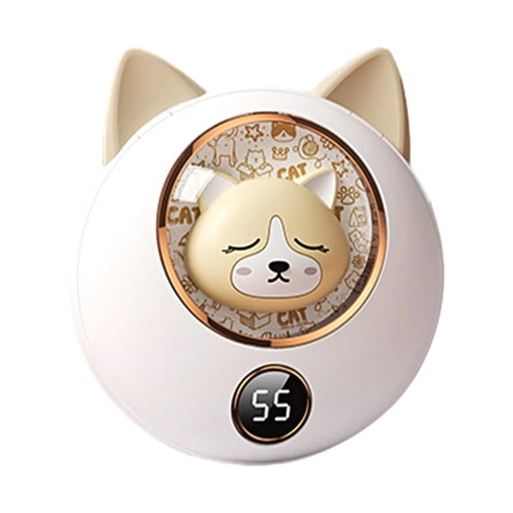 Cartoon Animal Hand Warmer with Display Screen, Rechargeable Portable Heater & Power Bank, 3-Temperature Modes, Winter Outdoor Warmth Gift for Adults Supporting Outdoor