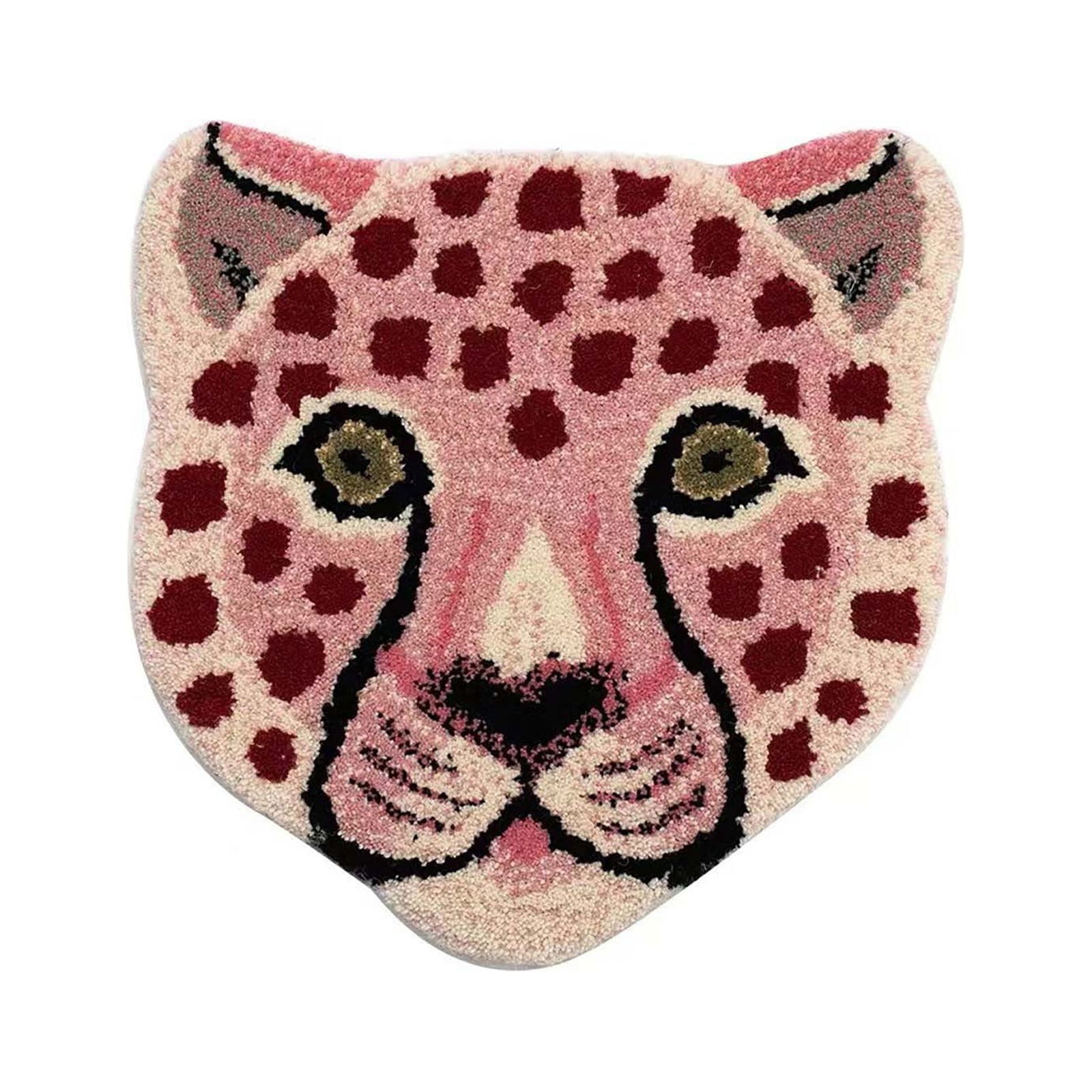 Cartoon Animal Head Shape Carpet Plush Thick Area Rug Foot Mat For Home