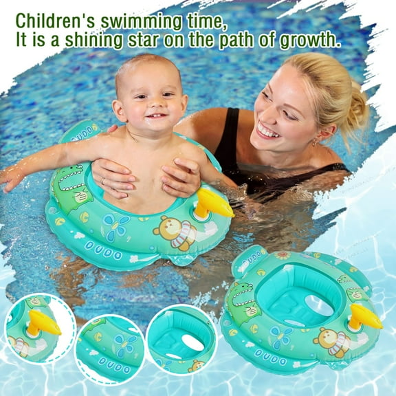 Cartoon Animal Inflatable Aquatic Seat Ring, Stable Water Float for Young Beginners, Durable Thickened Material Summer Pool Lounge Floating Tube