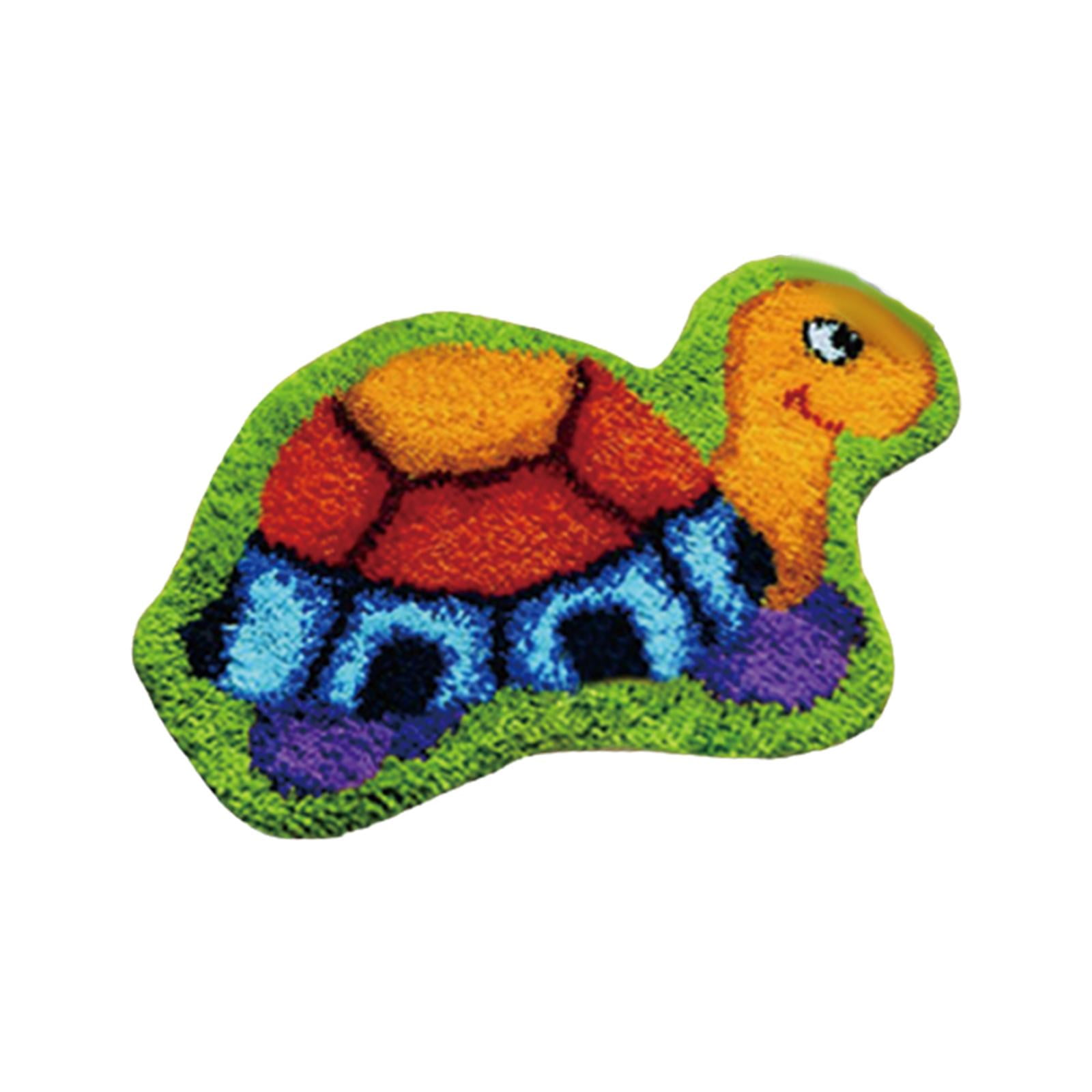 Cartoon Animal Latch Hook Rug Kits for Adults Kids ,DIY Crochet Yarn Rugs  Hooking Craft with Preprinted Pattern Design 