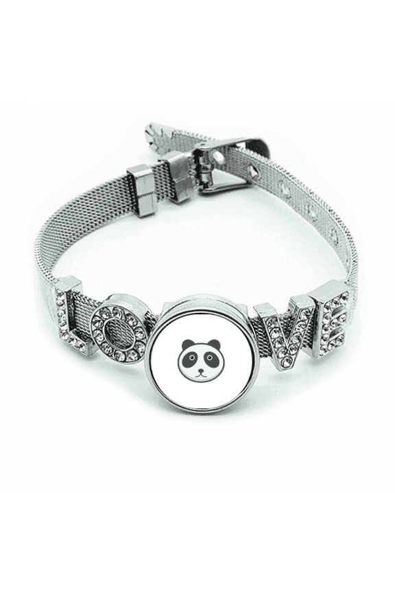 Cartoon Animal Lovely Panda Mildness Bracelet Wristband Crystal Love Adjustable Bangle