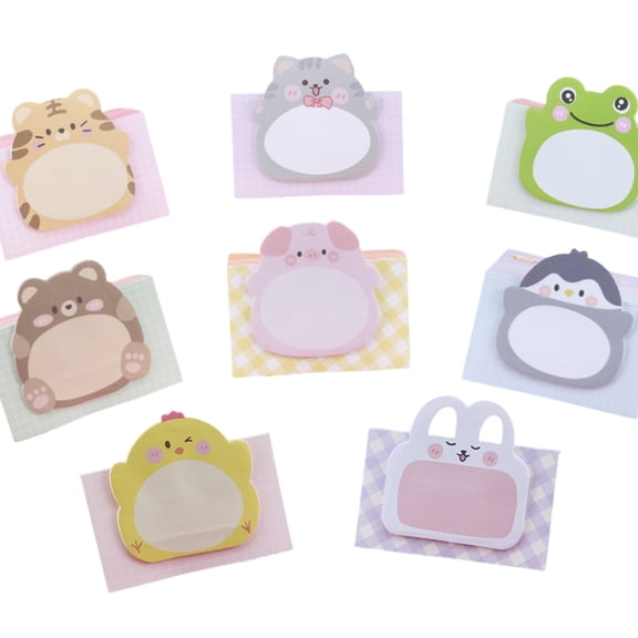 Cartoon Animal Notes Pad 160 Sheets Adheive Note Paper Small Notepads Pocket Memo Pad for Writing Journaling 60x58mm