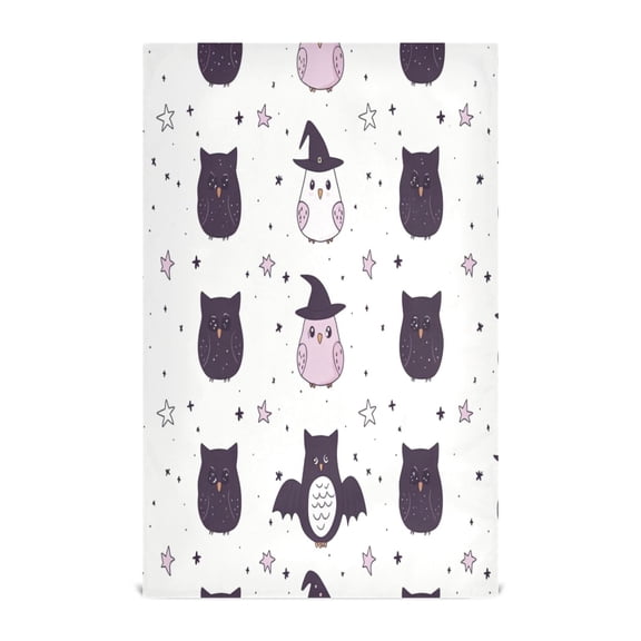 Cartoon Animal Pattern Decorative Waffle Towel Kitchen Dishcloth 28x18in Multi-Use Tea Towel