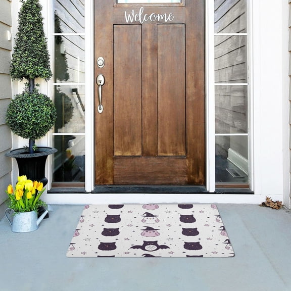 Cartoon Animal Pattern Versatile Absorbent Door Mat, Non-Slip, Easy to Clean 32''x20''