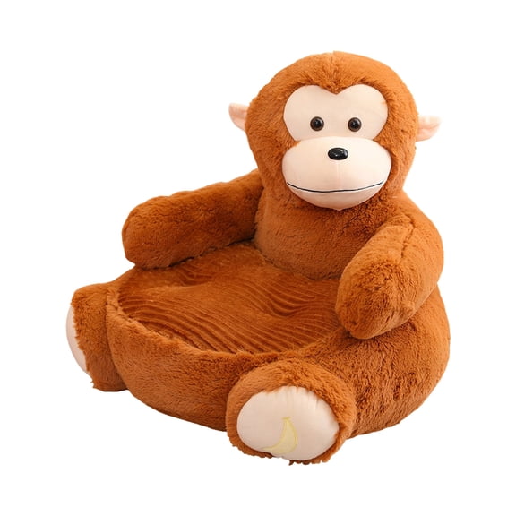 Cartoon Animal Plush Chair Cover, Cute Stuffed Bear Rabbit Pig Shape Soft Sofa Slipcover, Non Slip Comfort Seat Protector for Playroom Bedroom Reading Nook Home Decor