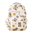 thumbnail image 1 of Cartoon Animal Print Backpack Middle Elementary With Detachable Mini Coin Pouch Side Mesh Pocket Waterproof Back To School Bookbag, 1 of 6