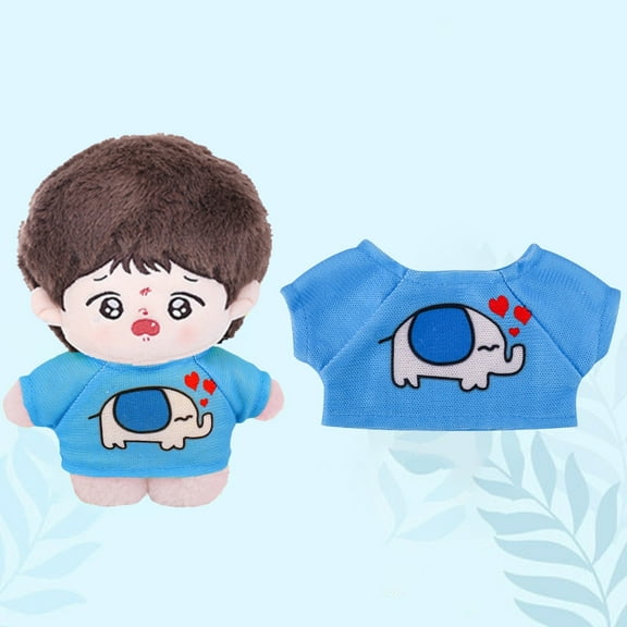 Cartoon Animal Print T-Shirt for 11 Inch Doll, Fashion Doll Clothes Doll Outfit for Dress Up Christmas Birthday Gifts
