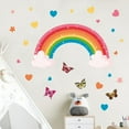 Cartoon Animal Rainbow Cloud Butterfly Wall Sticker Background Wall