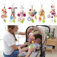 thumbnail image 1 of Cartoon Animal Rattles Mobile Rabbit Bear Plush Doll Appease Toy Stroller Hanging Toy, 1 of 2