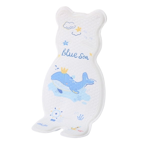Cartoon Animal Shaped Baby Stroller Cooling Mat, Breathable Ice Silk Infant Stroller Liner Pad,Seat Cushion for Summer Heat Relief