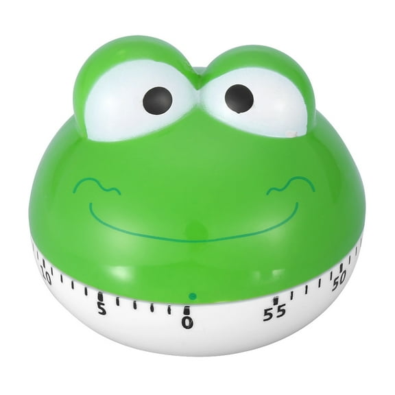 Cartoon Animal Timer, 60-Minute Mechanical Cooking Timer Manual Animal Shape Counters for Kitchen Timing Tool[Green Frog]