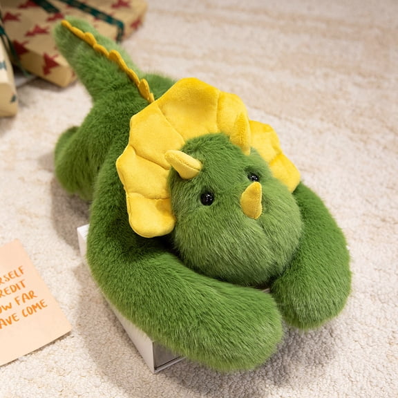 Cartoon Animal Triceratops Plush Toy Doll Triangular Dragon Comfort Pillow Weighted Cross-Border Foreign Trade