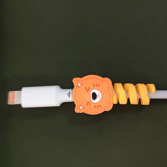 Cartoon Animal Wire Organizer, Headphone Cable Storage, Mobile Data Cable Protective Sleeve, Silicone Cable Management Tool to Prevent Breakage
