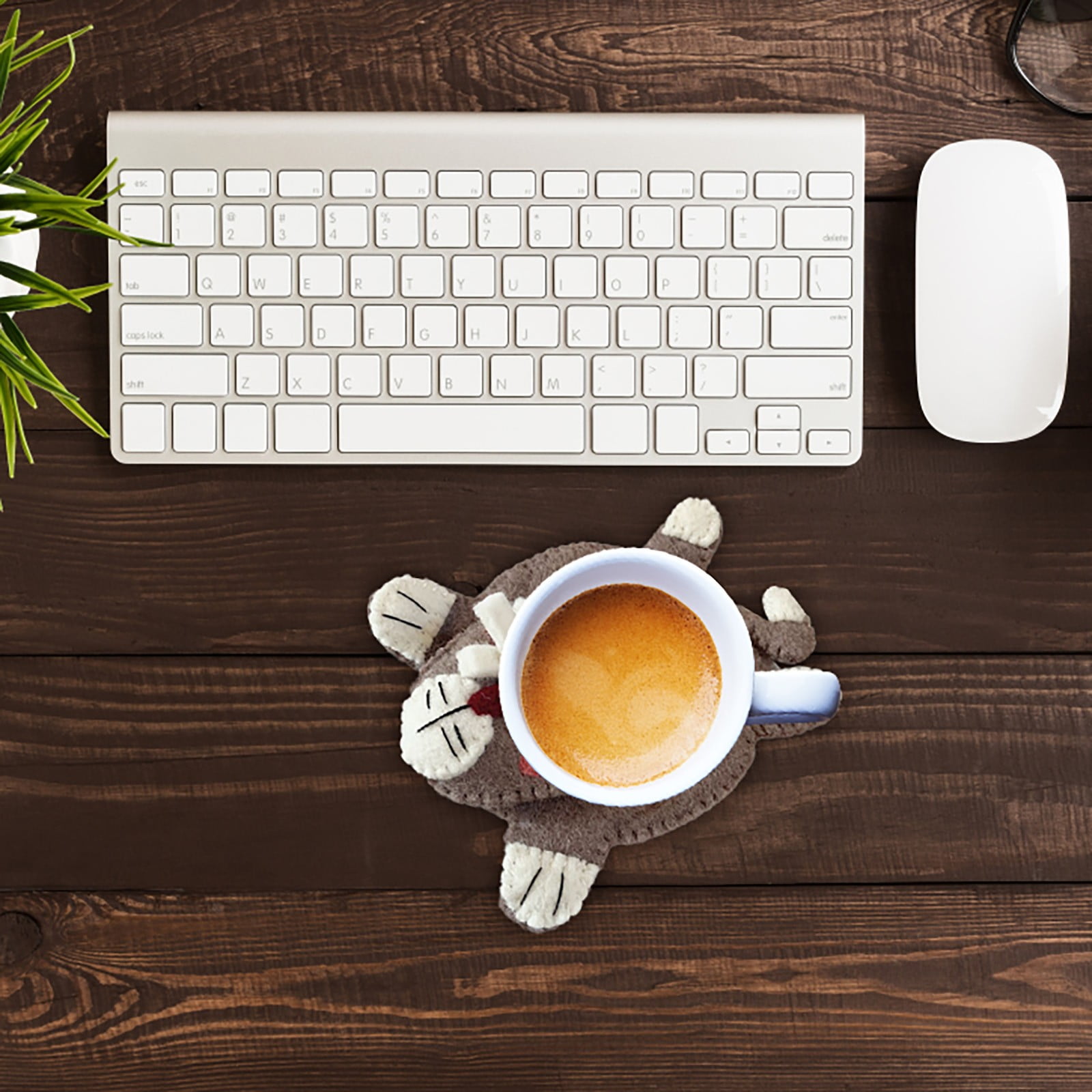 Cartoon Animal Wool Tea Handmade Cute Anti Scald Water Cup Mat Pad