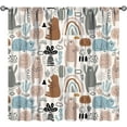 thumbnail image 1 of Cartoon Animals Blackout Curtain，Rainbow Forest Wild Rustic Bear Pattern 2 Panel Rod Pocket Window Drapes for Kids Boy Nursery Bedroom Decor 52" W X 63" L, 1 of 8