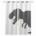 thumbnail image 1 of Cartoon Animals Blackout Curtains 90 Inch Length 2 Panels Set for Living Room Bedroom, Funny Minimalism Grey Silhouettes Privacy Window Treatment Thermal Insulated Black Out Drapes 52"x90", 1 of 8