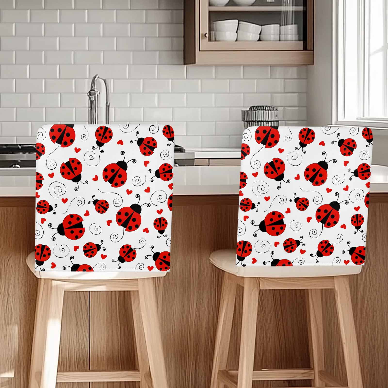 Cartoon Animals Chair Back Cover for Dining Room Set of 2, Funny Modern ...