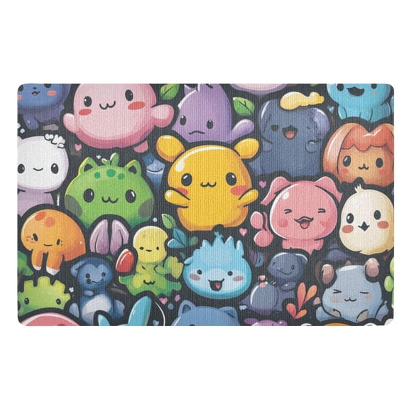 Cartoon Animals Cute Floor Door Mat Outdoor Indoor for Home Entrance Welcome Mats 32"x20"