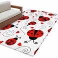 thumbnail image 1 of Cartoon Animals Large Area Rugs for Bedroom Living Room, Soft Non Slip Carpet Bedside Rug, Funny Modern Simple Red Love Stripes Rectangular Floor Cover Kitchen Accent Rug 3'x5' for Dining Room/Office, 1 of 9