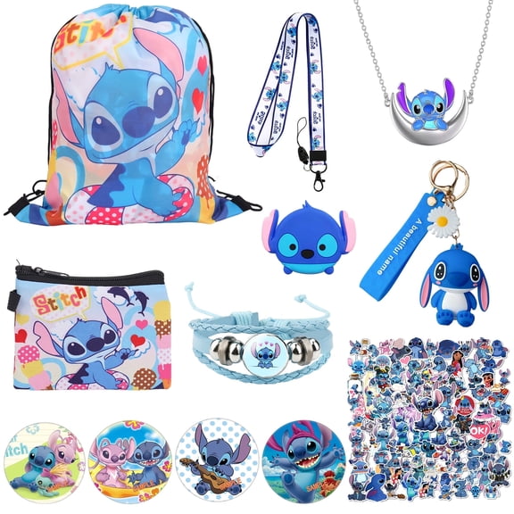 Cartoon Animation Super Bundle - Backpack, Wallet, Lanyard, Necklace, Keychain, Bracelet, 4 Badges, 50 Stickers