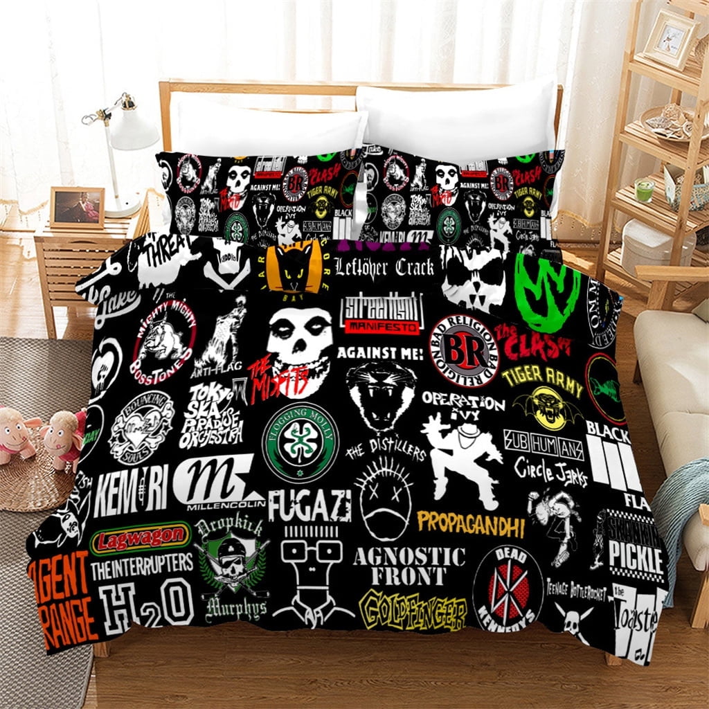 Cartoon Anime Comforter Cover Set,Bedding Set 3pcs,Cotton Bedding 3