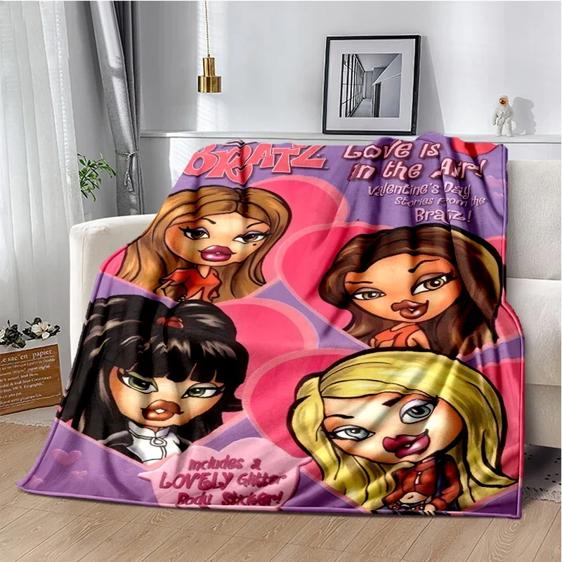 Cartoon Anime Cute Throws Blanket Girl Sofa Home Hiking Picnic Bed
