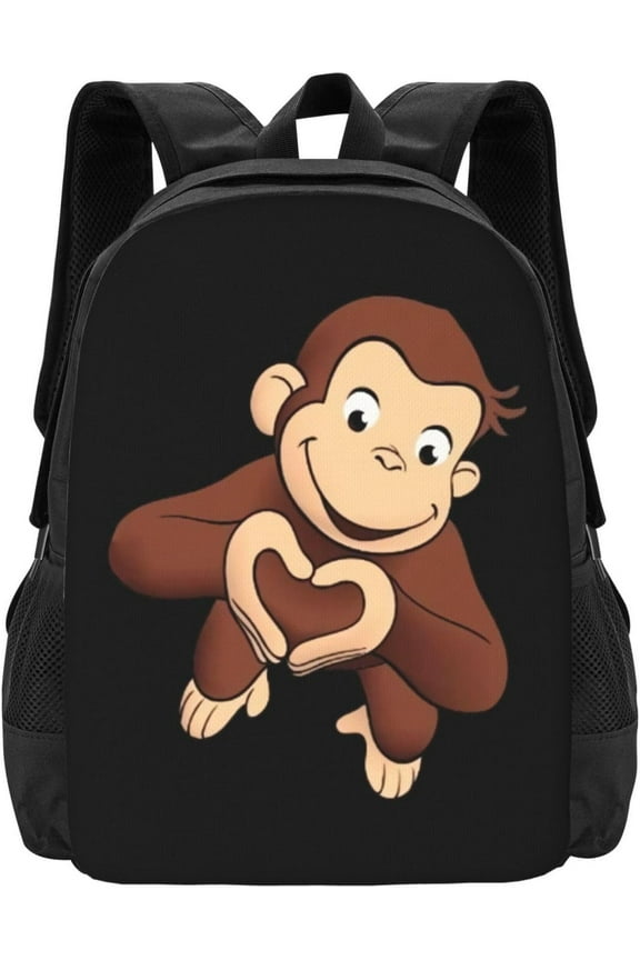 Cartoon Anime Daypack Curious George (1) Rucksack Anime Backpack Lightweight Travel Multifunctional Unisex Celebration Present Popular Rucksack As the picture shows Free size