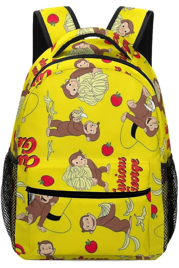 Cartoon Anime Daypack Curious George (15) Rucksack Anime Backpack Lightweight Travel Multifunctional Unisex Celebration Present Popular Rucksack As the picture shows Free size