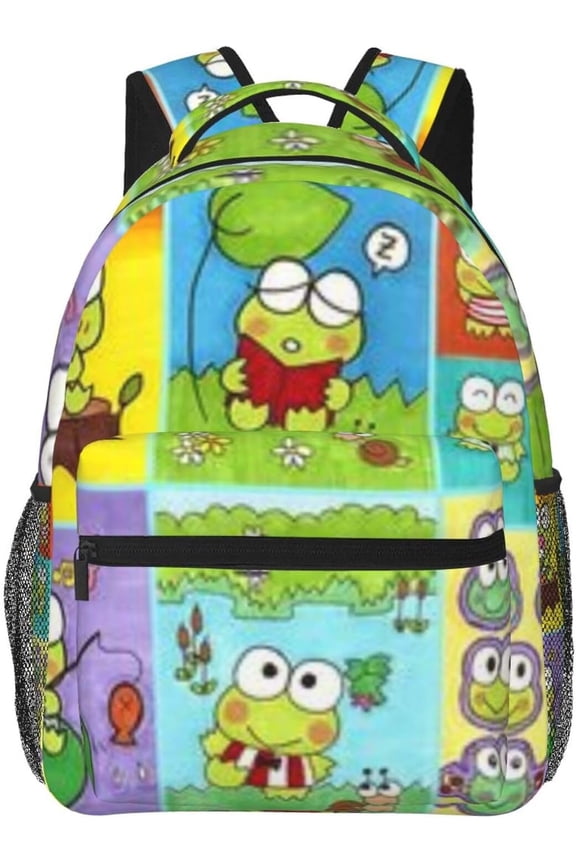 Cartoon Anime Daypack Kerokeroppi 1 Business Backpack Backpack Pc Bag Large Capacity Multifunctional Shockproof Durable Popular Commuting to Work Business Trip Travel Unisex Stylish Gift